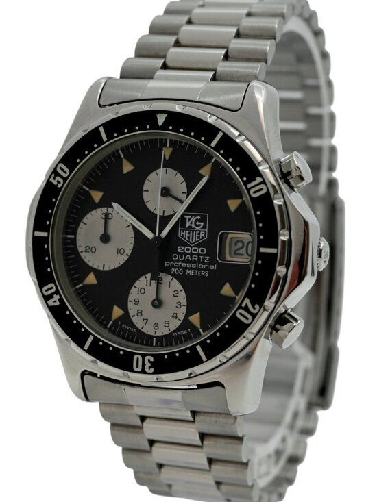Tag Heuer 37mm Men\'s 2000 Series Chronograph Black Dial Watch! Ref: 273.206! main image 10